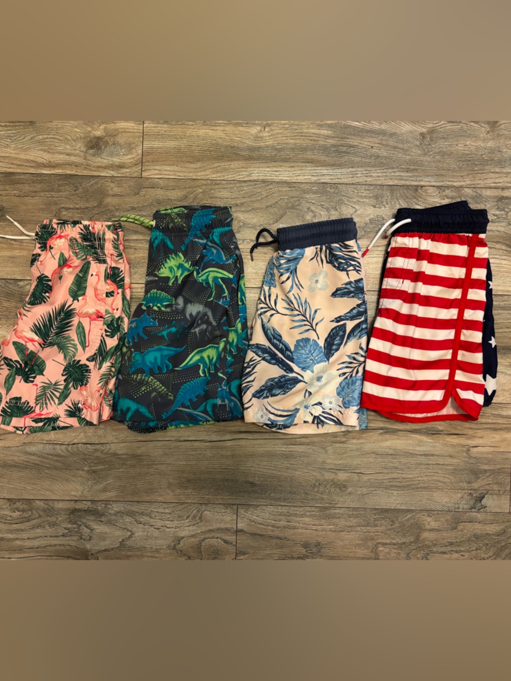 Set of 4 - Boys Swim Trunks Size 7 & 8